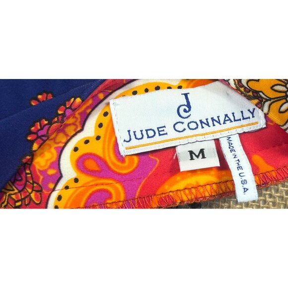 Jude Connally Dress Sz M Paisley Print Bright Colorful Boho 3/4 Sleeves Quality - Picture 3 of 9